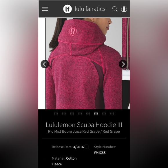 Lululemon Athletica Scuba Hoodie in Red Grape - Picture 1 of 13